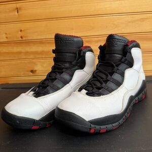 Jordan 10 Retro White Black Red Big Kid Size 6.5Y